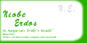 niobe erdos business card